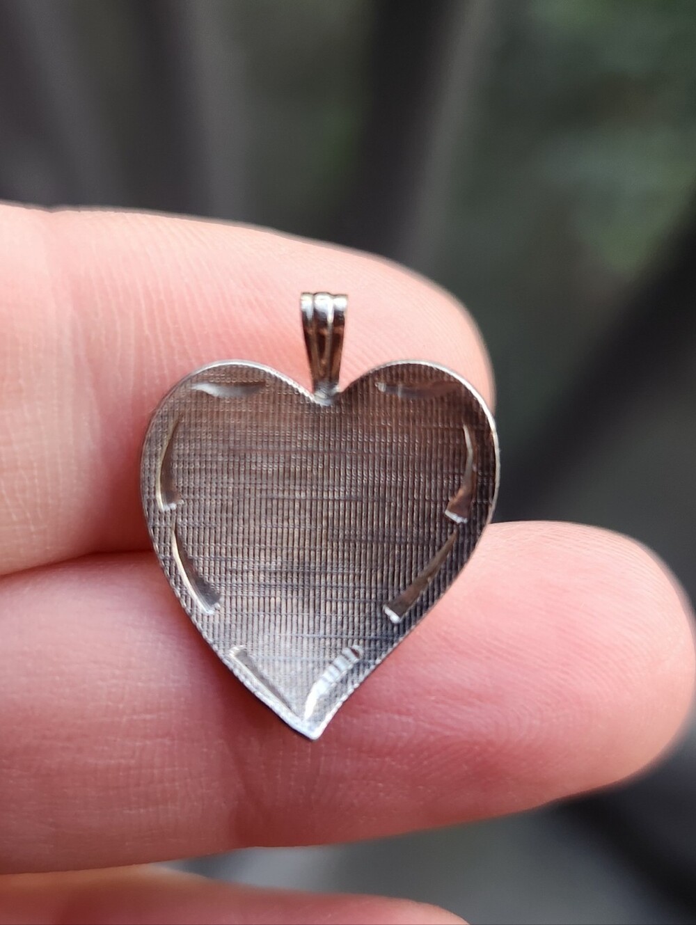 Handmade Sterling Silver 925 Vintage Textured Heart Charm Pendant